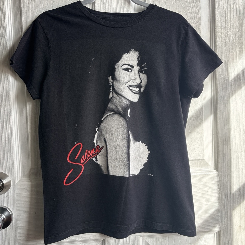 Selena Black Tee - Small
